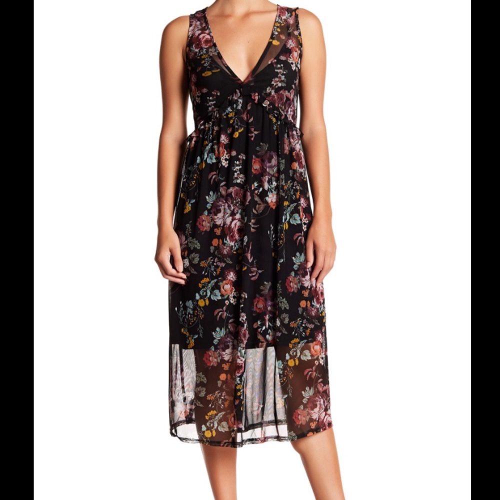 SuperFoxx Floral Mesh Babydoll Dress